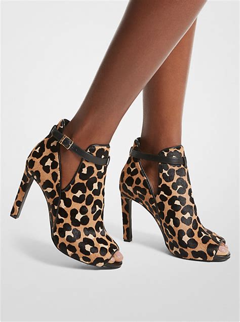 michael kors leopard fur shoes|Michael Kors calf boots.